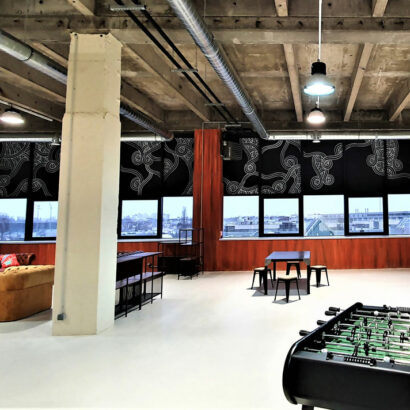 L’INDUSTRIEL COLOMBES : rénovation peinture d'un immeuble de bureaux